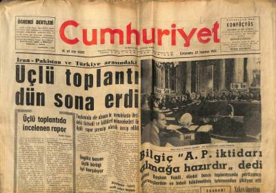 Cumhuriyet Gazetesi 22 Temmuz 1964 - Makarios Barıştan Bahsederken Rumlar Dün Türklere Ateş Açtılar GZ84960 - 1