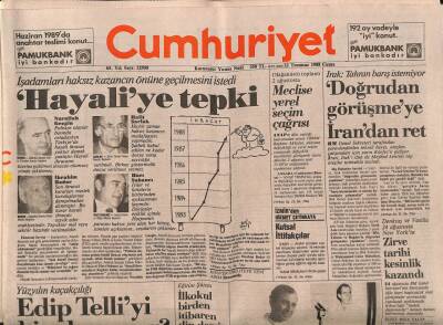 Cumhuriyet Gazetesi 22 Temmuz 1988 - Yüzyılın Kaçakçılığı,Edip Telliyi Kim Koruyor GZ89012 - 1