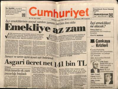 Cumhuriyet Gazetesi 22 Temmuz 1989 - İlhan Selçuka Ödül GZ65136 - 2