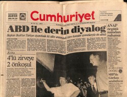 Cumhuriyet Gazetesi 22 Temmuz 1991 - Başkan Bushun Türkiye Ziyaretinde İki Ülke Arasındaki Tüm Konular Ayrıntılarıyla Ele Alındı GZ72240 - 2