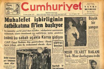 Cumhuriyet Gazetesi 23 Ağustos 1957 - EOKA Bomba Stoku Yapıyor - Asya Gripi Yayılıyor GZ120365 - 1