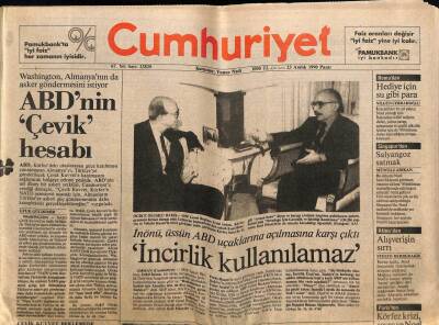 Cumhuriyet Gazetesi 23 Aralık 1990 - Washington , Almanyanın da Asker Göndermesini İstiyor GZ62150 - 1