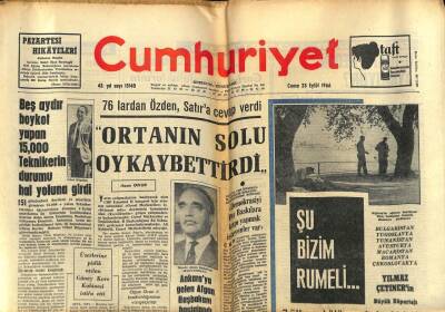 Cumhuriyet Gazetesi 23 Eylül 1966 - Beş Aydır Boykot Yapan 15,000 Teknikerin Durumu Hal Yoluna Girdi GZ59197 - 1