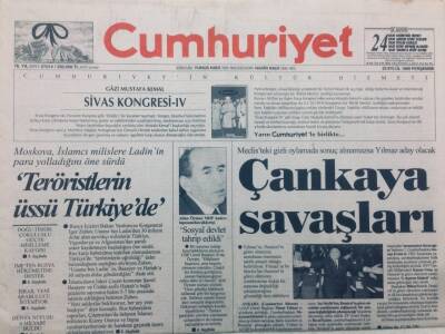 Cumhuriyet Gazetesi 23 Eylül 1999 - Teröristlerin Üssü Türkiyede GZ47531 - 1