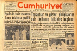 Cumhuriyet Gazetesi 23 Haziran 1956 - Egede 54 Tacir Ve Esnafa Karşı Takibata Geçildi - Bebek Gazinosu Zeki Müren Reklamı GZ119807 - 1