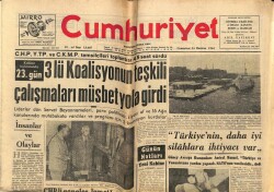 Cumhuriyet Gazetesi 23 Haziran 1962 - 3lü Koalisyonun Teşkili Çalışmaları Müsbet Yola Girdi GZ70116 - 2
