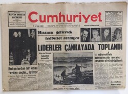 Cumhuriyet Gazetesi 23 Kasım 1964-Liderler Çankayada Toplandı GZ6117 - 1