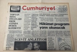 Cumhuriyet Gazetesi 23 Kasım 1974 GZ1400 - 2