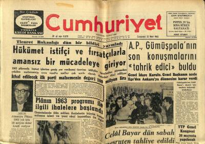 Cumhuriyet Gazetesi 23 Mart 1963 - Süttozundan Bursada 800 Öğrenci Zehirlendi GZ80400 - 1
