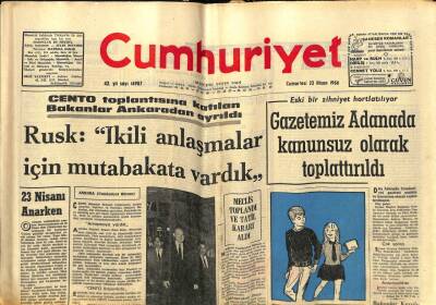 Cumhuriyet Gazetesi 23 Nisan 1966 - Şeker Spor mu Düşecek,Beykoz Spor mu?..Gazetemiz Toplattırıldı GZ59235 - 1