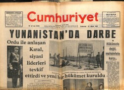 Cumhuriyet Gazetesi 23 Nisan 1967 - Yunanistanda Askeri İdare Duruma Hakim GZ103224 - 1