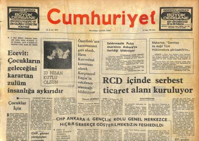 Cumhuriyet Gazetesi 23 Nisan 1976 - Malazgirtte Otlak Anlaşmazlığı Sonucu Çıkan Çatışmada 5 Kişi Öldü GZ115041 - 1