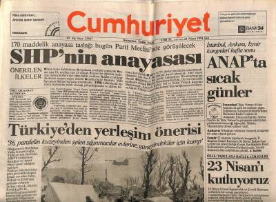 Cumhuriyet Gazetesi 23 Nisan 1991 - 80 Yıllık Bir Çınar Rıfat Ilgaz GZ74709 - 1