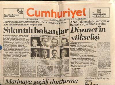 Cumhuriyet Gazetesi 23 Ocak 1989 - Diyanetin Yükselişi GZ61222 - 2