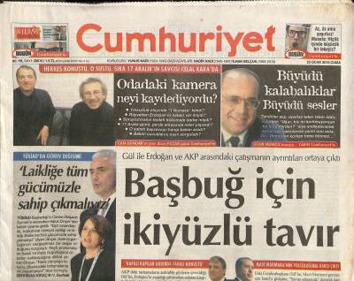 Cumhuriyet Gazetesi 23 Ocak 2015 - Yaşar Kemal Bir Büyücü - Somalide Türk Heyetine Saldırı GZ109069 - 1