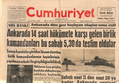 Cumhuriyet Gazetesi 23 Şubat 1962 - Gürsel , Sunay Ve Parti Liderleri Müştereken Millete Hitap Ettiler GZ114472 - 1