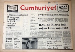 Cumhuriyet Gazetesi 23 Şubat 1975 GZ168 - 1