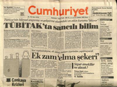 Cumhuriyet Gazetesi 23 Temmuz 1989 - TÜBİTAKta Sancılı Bilim - Ölüdeniz Sessizce Kirleniyor GZ122289 - 1