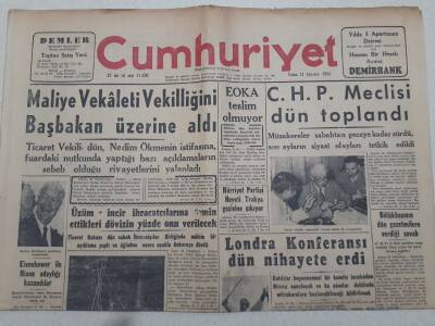 Cumhuriyet Gazetesi 24 Ağustos 1956 - Londra Konferansı Nihayete Erdi GZ71895 - 1