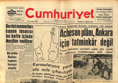 Cumhuriyet Gazetesi 24 Ağustos 1964 - Karasularımız Yarın Altı Mile Çıkarılıyor GZ88387 - 1