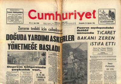 Cumhuriyet Gazetesi 24 Ağustos 1966 - Kolera Salgını Kontrol Altına Alındı - Halk Kennedyyi Johnsondan Fazla Tutuyor GZ855562 - 1