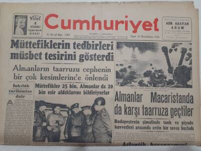 Cumhuriyet Gazetesi 24 Aralık 1944 - Yunanistanda Yeni Bir Savaş Başladı GZ71837 - 1