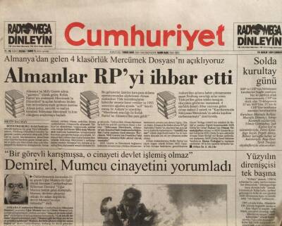 Cumhuriyet Gazetesi 24 Aralık 1984-Demirel,Mumcu Cinayetini Yorumladı GZ45014 - 1
