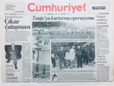 Cumhuriyet Gazetesi 24 Aralık 1992 - Tanjuyu Kurtarma Operasyonu GZ42928 - 1