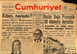 Cumhuriyet Gazetesi 24 Ekim 1944 - Filipin Adalarına 100,000 Amerikan Askeri Çıkarıldı GZ70178 - 2