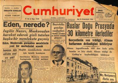 Cumhuriyet Gazetesi 24 Ekim 1944 - Filipin Adalarına 100,000 Amerikan Askeri Çıkarıldı GZ70178 - 1