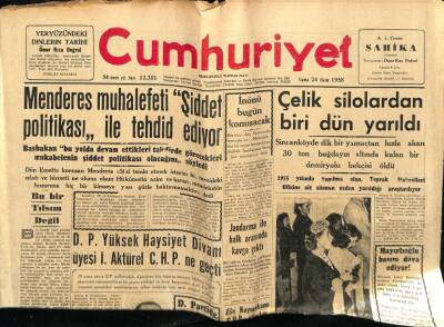 Cumhuriyet Gazetesi 24 Ekim 1958 - Kırşehirde Bir Polisi Linç Ettiler GZ78069 - 1