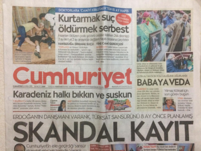 Cumhuriyet Gazetesi 24 Ekim 2015 - Skandal Kayıt GZ27852 - 1