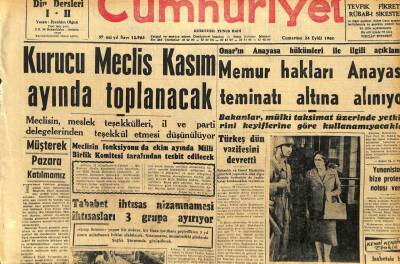Cumhuriyet Gazetesi 24 Eylül 1960 - Memur Hakları Teminat Altına Alınıyor GZ110071 - 1