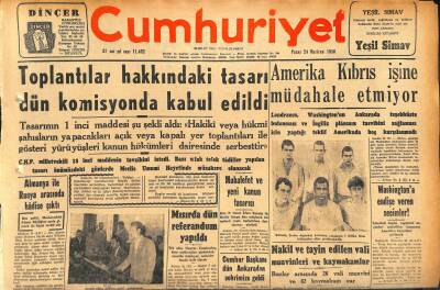 Cumhuriyet Gazetesi 24 Haziran 1956 - Amerikada Müdafaa Bakanı İstifaya Davet Ediliyor GZ119808 - 1
