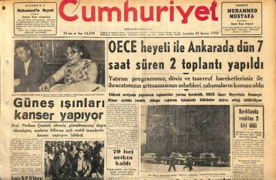 Cumhuriyet Gazetesi 24 Haziran 1959 - Irak Ordusu Kuvvetleniyor - OECE Heyeti İle Ankarada Dün 7 Saat Süren 2 Toplantı Yapıldı GZ120118 - 1