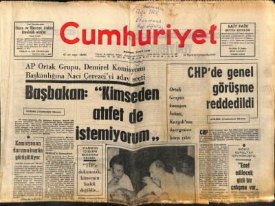 Cumhuriyet Gazetesi 24 Haziran 1970 - Topkapı Sarayında Dikkate Değer Bir Defile GZ88381 - 1