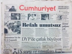 Cumhuriyet Gazetesi - 24 Haziran 1996 - Refah Umutsuz GZ43477 - 2
