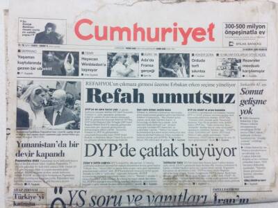 Cumhuriyet Gazetesi - 24 Haziran 1996 - Refah Umutsuz GZ43477 - 2