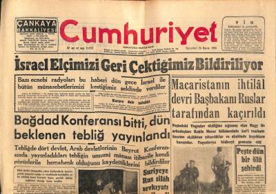 Cumhuriyet Gazetesi 24 Kasım 1956 - Macaristanın İhtilal Devri Başbakanı Ruslar Tarafından Kaçırıldı GZ85193 - 1