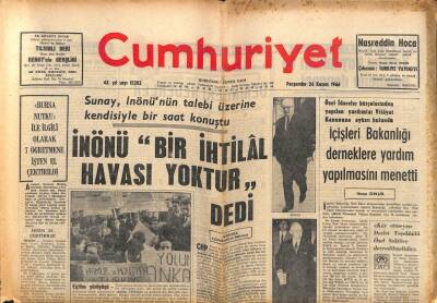 Cumhuriyet Gazetesi 24 Kasım 1966 - Türkiyede 16 Bin Aile Mağara Ve Çadırda Yaşıyor GZ85333 - 1