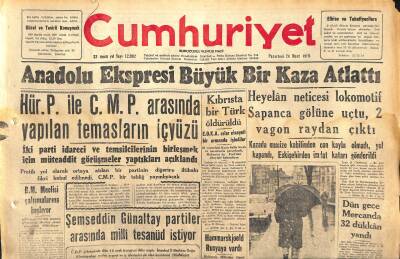 Cumhuriyet Gazetesi 24 Mart 1958 - Anadolu Ekspresi Büyük Bir Kaza Atlattı - Kasaplar Banka Kurmak İstiyorlar GZ120528 - 1