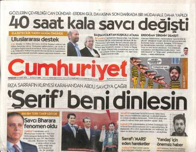 Cumhuriyet Gazetesi 24 Mart 2016 - ABD Başkanlık Yarışında Rekabet Kadınlara Vurdu - Kelebek Evi Kapılarını Açtı GZ95279 - 1