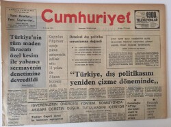 Cumhuriyet Gazetesi 24 Mayıs 1976 - Türkiyenin Tüm Maden İhracatı Özel Kesim İle Yabancı Sermayenin Denetimine Verildi GZ13665 - 2