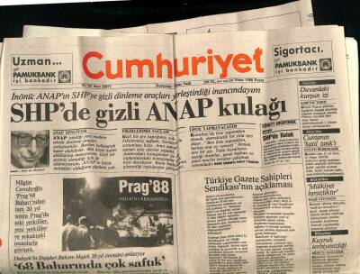 Cumhuriyet Gazetesi 24 Nisan 1988 - SHPde Gizli ANAP Kulağı GZ60768 - 1