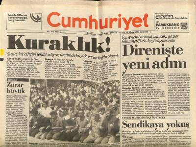 Cumhuriyet Gazetesi 24 Nisan 1989 - Atatürk Barış Ödülü Japon Prensin - Askeri Darbe İstikrari Bozar GZ122294 - 1