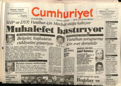 Cumhuriyet Gazetesi 24 Ocak 1988 - Radyasyonlu Çaylar Çöp Gibi GZ75966 - 1