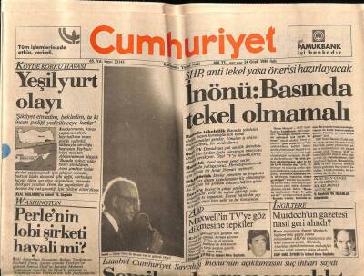 Cumhuriyet Gazetesi 24 Ocak 1989 - Sovyetlerde Yine Deprem 1000 Ölü GZ62274 - 1