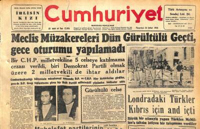 Cumhuriyet Gazetesi 24 Şubat 1958 - Egede Şiddetli Yağmurlar Hasarlara Sebebiyet Verdi - Londradaki Türkler Kıbrıs İçin And İçti GZ120407 - 1