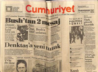 Cumhuriyet Gazetesi 24 Şubat 1990 - Rauf Denktaşa Yeni Tuzak GZ61192 - 1