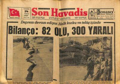 Cumhuriyet Gazetesi 24 Temmuz 1967 - Sakarya Ve Havalisini Sarsan Depremde Bilanço 82 Ölü , 300 Yaralı GZ121058 - 1